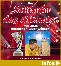 Der Schlager des Monats Mai 2025 ist Das ist doch Zauberei - Herzlichen Glückwunsch an Steffen Sturm und Yve Marwan