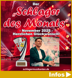 Der Schlager des Monats November 2025 ist Sei l'amore - Du bist Liebe
