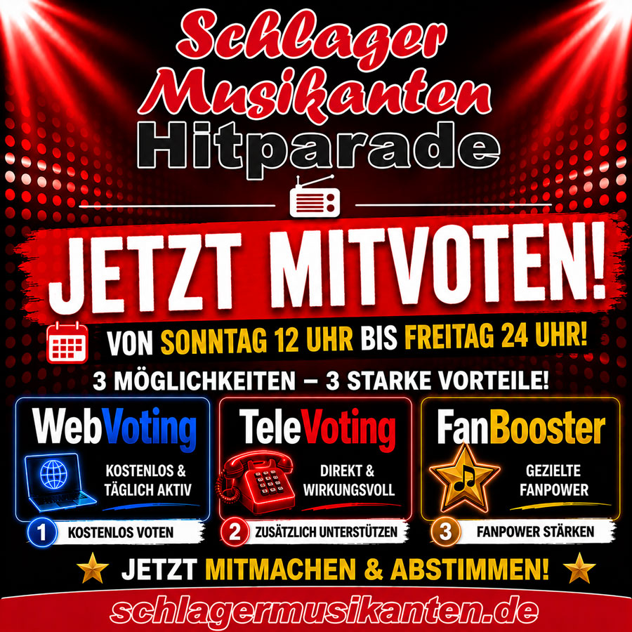 Schlager Musikanten Hitparade - Jetzt Mitvoten!